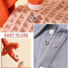 200pcs 5-Prong Snap Button Kit, Metal Snap Fastener Set With Manual Plier And Storage Box, For DIY Crafts, Clothing, Hats, Bags - Multiple Styles - View 3