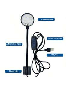 1pc USB Aquarium LED Night Light, High Brightness Desk Fish Tank Lamp And Plant Growth Supplementary Light. Clip-On Lamp, Adjustable Brightness, White, Blue And Other Color Tones. Suitable For Enhancing The Color And Appearance Of Home Aquarium And Plant Landscape, As Well As Living Room Decor, Holiday Occasions And Gift Giving (Available In White And Black) - View 11