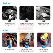 4L Foldable Mini Car Trash Can, Garbage Container, Car Trash Bin - A - View 6