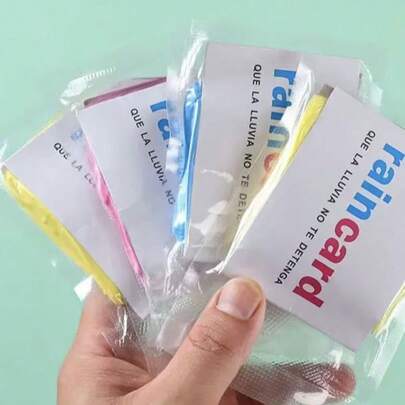 10pcs Universal Portable Compression Rain Ponchos, Waterproof PE Material, Suitable For Travel, Hiking, Fishing, Camping - Adult Outdoor Gear, Camping Equipment | Portable Raincoat | Plastic Raincoat