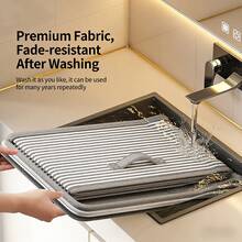 1Pc Foldable Large Capacity Fabric Storage Box With Zipper, Multi-Purpose Storage Organizer For Clothes Quilts Blankets, Home Storage Container Closet Organizer Room Decor, College Dorm Room Must-Have Home Essentials - Stripe a - View 5
