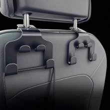 2 piezas Organizador multiusos para respaldo de asiento de coche, con portavasos, soporte para teléfono, ganchos, accesorios prácticos de almacenamiento interior para el automóvil - Gancho de almacenamiento para portavasos de asiento de 2 piezas - Ver 8