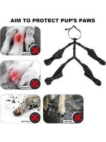 Adjustable Waterproof Anti-Slip Outdoor Pet Dog Paw Protective Boots For Small & Medium Dogs - Multicolor - View 7