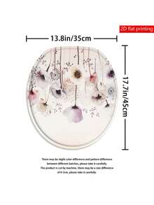 1/4pcs Bohemian Floral Butterfly Bathroom Curtain Set, 72in*72in - Poppy, Dandelion & Butterfly Pattern Waterproof, Durable Bathroom Accessories - Includes Toilet Seat Cover, U-Shaped Toilet Mat And Non-Slip Floor Mat, Made Of Knitted Polyester Fabric - Washable, Mildew-Resistant - Suitable For Spring, Home/Hotel/Dorm/Outdoor/School Dormitory/Western/Holiday Bathroom Decor, Back To School Essential, Housewarming Gift[Comes With 12 Hooks] - Fresh Flowers - View 9