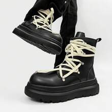 Thick-Soled Versatile Five-Star Winter Motorcycle Boots - 黑色 - 查看 4