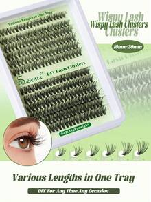 960pcs DIY Segmented False Lashes, 10-20mm Mixed Length, 30D,40D,60D,80D,100D DIY Eyelash Extension Set, Large Capacity Individual Lashes Set,Soft & Natural Individual Lashes, Easy DIY Long-Lasting Eyelash Bond&Seal, DIY Remover, DIY Eyelash Tweezers, Create 3D Dimensional Eye Makeup, For Home DIY, Travel, Daily Commute, Evening Party, Wedding Bride Makeup, Etc. - Black - View 2