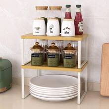 2 piezas Estante organizador de gabinete, Estante organizador de gabinete de cocina, Estante de gabinete blanco, Estante de almacenamiento de metal para cocina, Estante para especias, Apilable, Expandible, Estante para especias ahorra espacio, Organizador de cocina, Unidad de estantería multiusos, Organizador moderno y elegante para gabinete de cocina, Estante de almacenamiento para el hogar, Decoración del hogar, Organizador para fiestas y Navidad - Multicolor - Ver 17