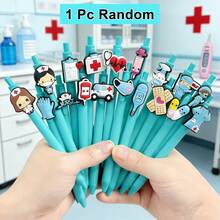 1/6/12/18 Pcs Nurse & Doctor Ballpoint Pens Medical Record Pens Nurses' Day Gifts Ideal For Nurses, Medical Assistants & Students Practical Gifts For Nurses Perfect Holiday Presents For Colleagues: New Year, Valentine's Day, Christmas - 彩色 - 查看 9