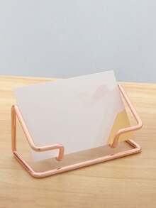 1个名片夹，创意金属简约现代展示收纳架，办公桌便签盒卡片夹 - 多色 - 查看 7