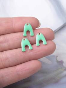 10pcs Antique Copper Teardrop Letter A Shape & Elephant Leg Charms, Fashion Jewelry Accessories For Women - Letter a Shape - View 6
