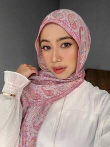1 chiếc khăn choàng nữ phong cách Boho có tua rua, khăn choàng dệt họa tiết Paisley, khăn trùm đầu Pashmina họa tiết đá, màu hồng, nhiều kiểu dáng khăn trùm đầu tinh tế, thích hợp làm quà tặng, thích hợp cho các hoạt động hàng ngày mùa thu và mùa đông, đi biển, du lịch. - Hồng - Xem 3