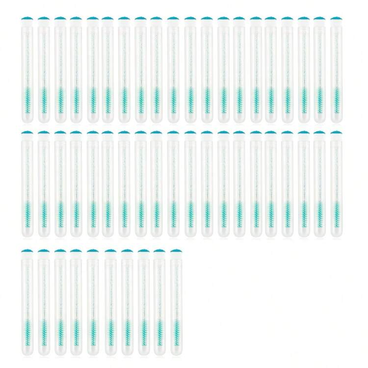 50支装可重复使用睫毛刷管，适用于睫毛嫁接、一次性睫毛膏刷、眉刷、睫毛刷 - 彩色 - 查看 8