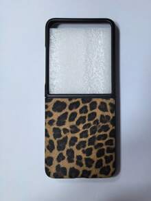 豹纹仿皮手机壳适用于三星 Z Fold3/4/5/6/7 智能手机防水防震防摔防刮 - 棕色 - 查看 16