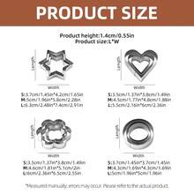 12pcs/Set Stainless Steel Cookie Cutters, Heart, Star, Flower, Round Cake Molds, Baking Mousse Ring Cutter, Egg Frying Mold Set, Cookie & Fruit/Vegetable Shaping Molds, Suitable For Kitchen, Baking, Thanksgiving, Father's Day, Mother's Day - - - View 3