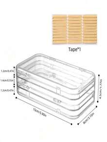 1 pieza Caja de almacenamiento portátil para placas de uñas, estuche transparente plegable a prueba de polvo para exhibición y colección de arte de uñas, de gran capacidad - Ver 6