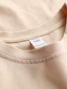 Boys' Oversized Graphic Tee, Racing Car Line Art Print, "RACING" & "SPEED IS FAITH" Slogan, Casual Loose Fit T-Shirt, For Back To School, Racing Events, Daily Leisure, Summer Wear - Apricot - View 4