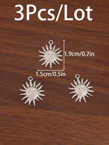 3Pcs/Lot 18K Vacuum Plated Stainless Steel Sun & Moon Charms, Vintage Casting Celestial Sun Pendants Charms For DIY Jewelry Making Earrings Bracelets Necklaces Findings Accessories - Pendant - View 15