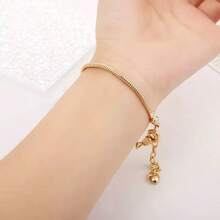 New Fashion High Quality Stainless Steel Flower Zirconia Women's Bangle Bracelet Jewelry Set, Suitable For Daily Wear DIY Bracelet - chuỗi cơ sở - Xem 2