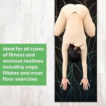 1 片 71*22 英寸瑜伽垫，多种花卉图案可选 - 防滑耐磨，加宽加厚健身垫，家用/专业初学者瑜伽训练垫 - 彩色 - 查看 3