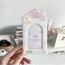 Cubierta de tarjeta de PVC para teléfonoóvil, ventilador de cámara, estrella, frijoles de amor, tarjeta pequeña, colección de tarjetas universitarias, bolsa de tarjeta, colgante de exhibición FNTE - casa - Ver 1