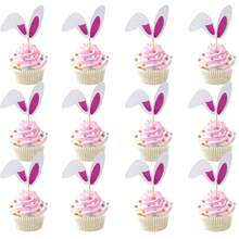 5 chiếc/10 chiếc/12 chiếc phụ kiện trang trí bánh cupcake hình thỏ Phục Sinh dễ thương, thích hợp cho tiệc sinh nhật Phục Sinh, trang trí bánh cupcake và món tráng miệng tự làm. - nhiều màu - Xem 12