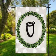 1PC Spring Initial Garden Flag 26 Letters - Personalized Family Name Yard Flag 12x18 Inches Double Sided Printing, All Seasons Holiday Outdoor Decoration, Patio Lawn Home Garden Decor, Flagpole Not Included - Multicolor - View 18