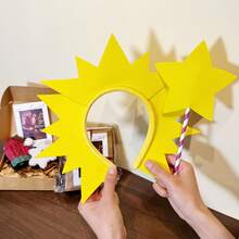 2026新款创意日月星图案发箍，可爱头饰，趣味头巾，派对配饰发箍发圈 - 彩色 - 查看 2