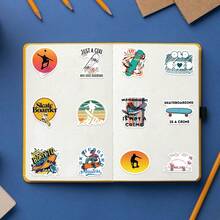 61 PCS Skateboard Stickers For Scrapbook, Journaling, Laptop, Bumper, Skateboard, Water Bottles, Computer, Phone, Hard Hat, Car Stickers And Decals, Stickers Can Bring A Lot Of Fun To Your Life - Random Style - View 8