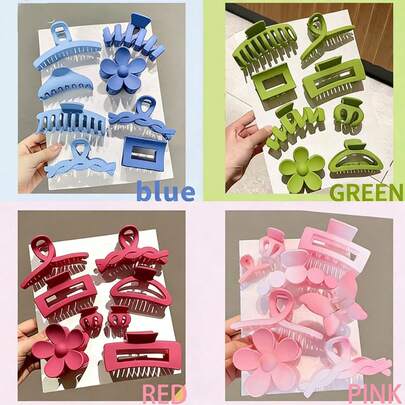 极简哑光发爪，适合夏季发量较多的女性，可用于盘发造型