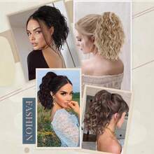 Overseas Trade Wavy Ponytail Clip, Drawstring Small Curly Ponytail New Fluffy Ponytail Wig HA2882 - Multicolor - View 7