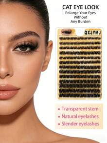 156pcs Individual False Eyelashes, D Curl Volume Lash Clusters, Lightweight & Comfortable For Daily Wear - D - View 4