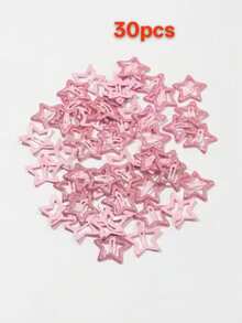 10/20/40个装 女士粉色星星时尚基础款发夹 - 粉色 - 查看 6