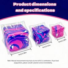 1 khối lập phương xoắn ốc mềm dẻo, đồ chơi bóp giảm căng thẳng hình vuông đặc chắc dành cho trẻ em, thanh thiếu niên và người lớn, chứa đầy đường mạch nha mật độ cao, đồ chơi cảm giác tăng chậm giúp giảm lo âu, căng thẳng, đồ chơi giảm căng thẳng dùng làm phần thưởng trong lớp học, túi đóng gói ngẫu nhiên. - Nhiều màu - Xem 8