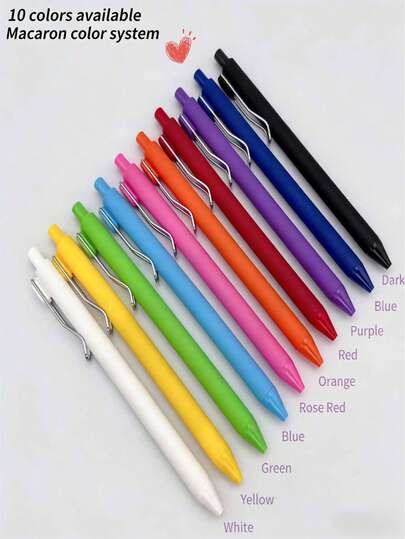 1 pieza o 5 piezas Ganchos de alambre de acero. Bolígrafos de color macaron de secado rápido y neutros. Escritura suave. Adecuado para práctica de estudiantes, vuelta al colegio, suministros de oficina, diarios en el hogar, etc.