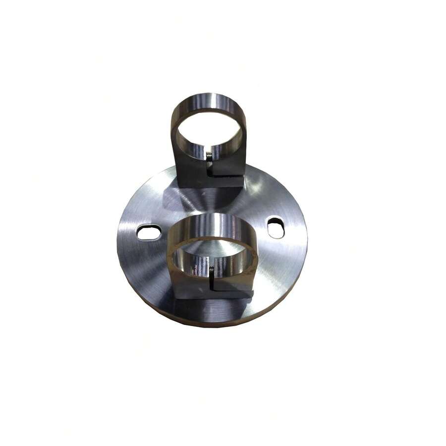 48mm Side Mounting Stainless Steel Baluster Base Plate. Face Fix Post Bracket - B - View 1