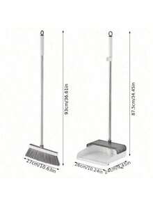 Broom And Dustpan Set, Thick Transparent High-End Household Broom Wholesale, Sweeping Brush And Dustpan Combination - Transparent Broom - View 2