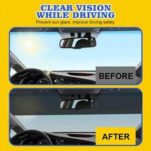 Car Window Film, Sunscreen Insulation Tint For Sedan, RV, Truck, Black Privacy Self-Adhesive Front Windshield Heat Insulation Film - A - View 11