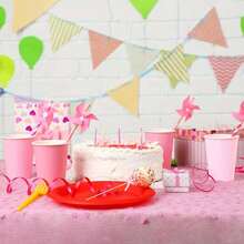 20/40pcs Macaron Pink Baking Cups, Large Capacity Thick Oil-Proof Heat-Resistant Cupcake Liners, High-Quality Dessert Cups For Home Baking, Party, Wedding, Graduation And Other Gatherings - Pink - View 9