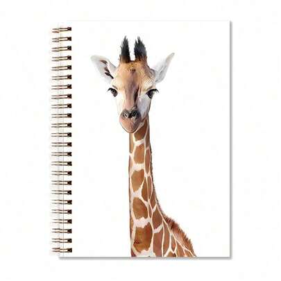 1 cuốn sổ tay khổ A5 chủ đề hươu cao cổ, thích hợp dùng để ghi chép bài vở, viết bài tập, làm quà Giáng sinh cho nữ, đồ dùng văn phòng phẩm Cơ đốc giáo, sổ tay bìa cứng lò xo đẹp mắt, khổ A5, quà tặng Ngày Valentine, quà tựu trường, quà Phục sinh.