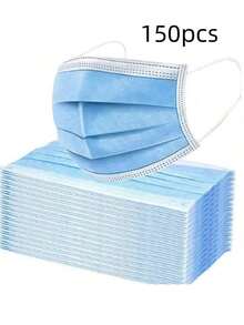 100 piezas Mascarillas desechables, Tela no tejida de 3 capas, a prueba de polvo y transpirable, Equipo de protección personal unisex adecuado para uso diario en el hogar, la escuela, la oficina y al aire libre - Multicolor - Ver 17