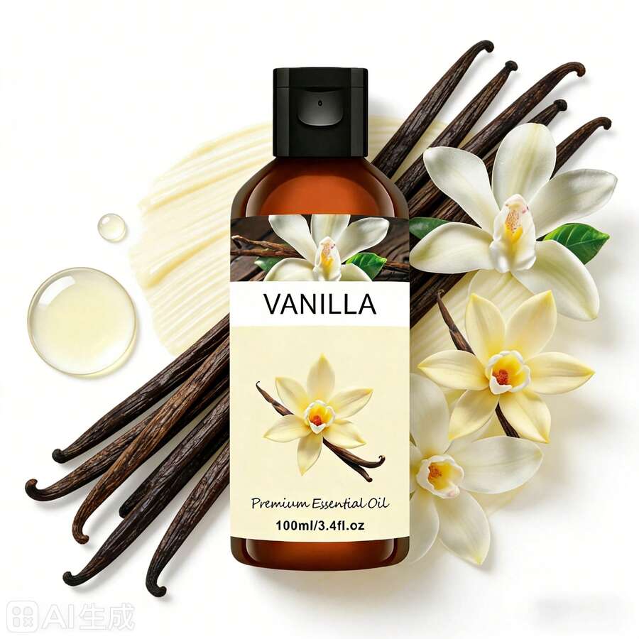 100ml/30ml Vanilla Fragrance Essential Oil, Suitable For Aromatherapy Diffuser, Humidifier, Soap/Candle Making, Unisex, Ideal Gift - Vanilla Essential Oil - View 1