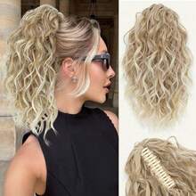 Overseas Trade Wavy Ponytail Clip, Drawstring Small Curly Ponytail New Fluffy Ponytail Wig HA2882 - Multicolor - View 13