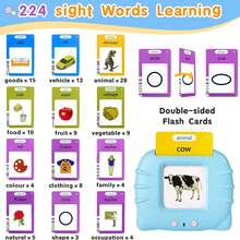 语音单词卡套装，早教玩具，学前学习，英语阅读机，224个单词，插电式教育玩具，适合男孩、女孩、语言障碍儿童，语音练习工具，阅读书籍，儿童益智玩具，我的英语电子书，圣诞节礼物，拼写游戏，故事书，教学，男女通用益智玩具 - 藍色 - 查看 5