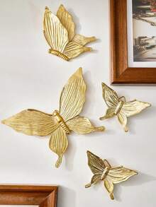 4 buc. decor de perete în formă de fluture, decorare pentru casă, decor pentru cameră, artă murală, cadou de ziua de naștere și absolvire - Multicolor - Vizualizare 6