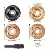 10pcs/15pcs Angle Grinder Wood Carving Rotary Rasp Set, Rotary Burr Set With Adapter Ring 22mm To 16mm For Angle Grinder Wood Carving Rotary Rasp Disc - A - View 3