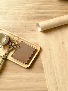1 Roll Wood Grain Wallpaper, Home Decor Sticker, Waterproof Vinyl Self-Adhesive Retro Style PVC Wallpaper For Kitchen Cabinet - Wood Grain - NM - View 8