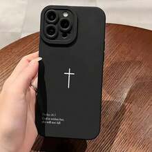 Christian Bible Verse Phone Jesus Phone TPU Soft Frame Full-Body Protective Cover 17/16 E/15/14/13 Pro, Pro, Plus & S21 S22 S23 S24 S25 S26 Ultra Plus - 黑色 - 查看 4