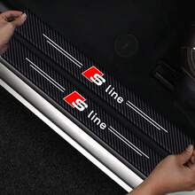 1 buc/set autocolante din fibră de carbon pentru Audi A1 A2 A3 A4 A5 A6 A7 A8 Q1 Q2 Q3 Q4 Q5 Q6 Q7 Q8 TT, autocolant protector pentru pragul ușii, autocolant rezistent la zgârieturi, autocolant protector, bandă de protecție auto, bandă de protecție pentru bara de protecție auto - A - Vizualizare 2