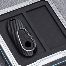 ABS Carbon Fiber Car Smart Key Shell Cover Fob Holder, Fit For C E S-Class GLC W206 W223 W214 E300 C260 C300 S450 S500 S400 - Type C - View 4