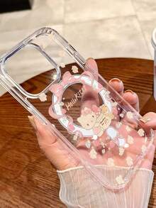 SANRIO 1个新款时尚粉色少女系蝴蝶结草莓花Hello Kitty磁吸手机壳，兼容 11/12/12 Pro、13/14/15、13 Pro/14 Pro/15 Pro，支持无线充电，防震，也适用于12 Pro Max/13 Pro Max/14 Pro Max/15 Pro Max、16、16 Pro、16 Pro Max、17、17 Pro、17 Pro Max，是情侣、生日、情人节的精美礼物。 - 彩色 - 查看 2